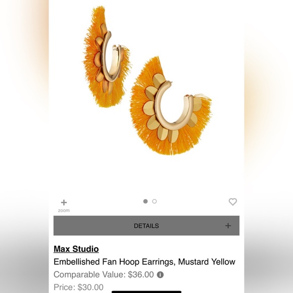 Max Edition Mustard Yellow Earrings - Picture 5 of 6